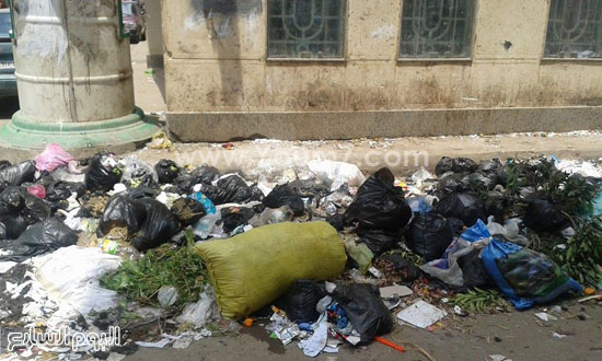  القمامة بأحد شوارع فوه -اليوم السابع -5 -2015