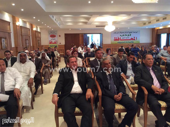 مشايخ وعواقل البدو فى المؤتمر التنمية الشاملة لمدينة رأس سدر -اليوم السابع -5 -2015