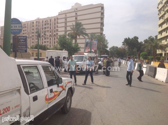 	قوات الحماية المدنية امام ديوان المحافظة  -اليوم السابع -5 -2015