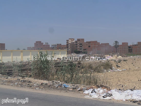 انتشار القمامة على الطريق بالمحلة -اليوم السابع -5 -2015