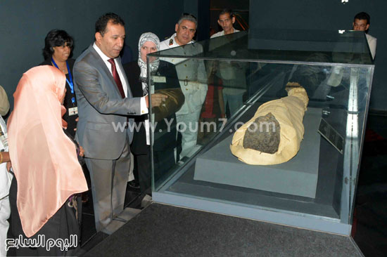    قطع أثرية عرضت خلال الاحتفالية بمتحف الأقصر -اليوم السابع -5 -2015