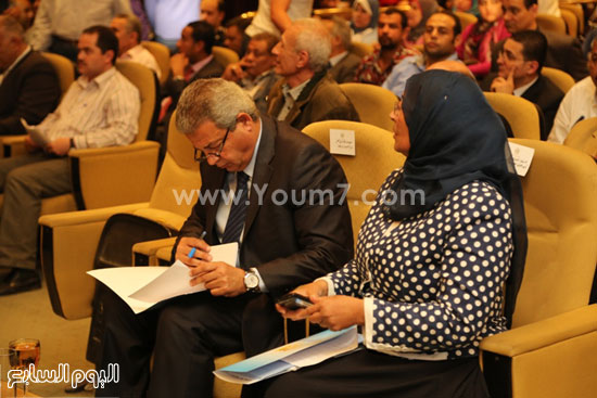 	 وزير الرياضة أثناء المؤتمر  -اليوم السابع -5 -2015