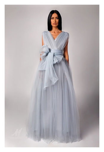 فستان بسيط التصميم من التل السماوى  -اليوم السابع -5 -2015