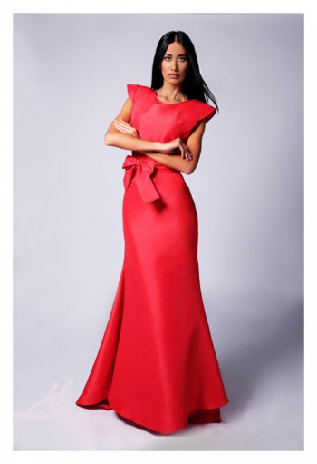 فستان سواريه من اللون الأحمر الأنيق  -اليوم السابع -5 -2015