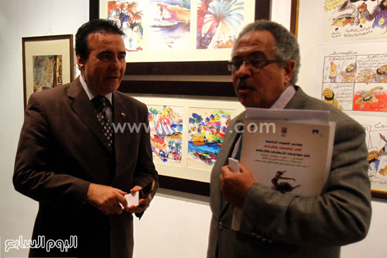 الفنان طارق الدسوقى الوحيد الذى حضر من الفنانين -اليوم السابع -5 -2015