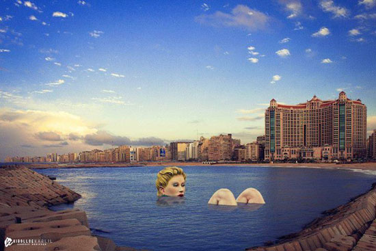 3- تمثال لسيدة فى وسط الماء أمام سان ستيفانو -اليوم السابع -5 -2015