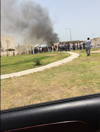  حريق مصنع خشب فى قطر -اليوم السابع -5 -2015