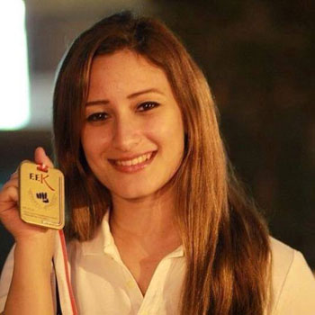 سارة عاصم لاعبة نادى إنبى ومنتخب الكاراتيه -اليوم السابع -5 -2015