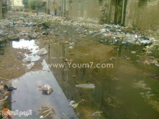 	غرق شوارع مدينة السلام بمياه الصرف الصحى -اليوم السابع -5 -2015