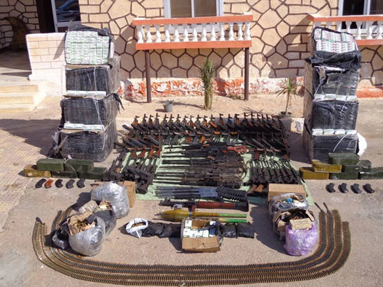  كميات مختلفة من الأسلحة والذخائر مضبوطة بشمال سيناء  -اليوم السابع -5 -2015