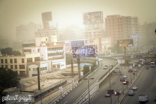 	تأثر حركة الطرق نتيجة لسوء الأحوال الجوية -اليوم السابع -5 -2015