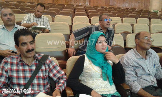عدد من الإعلاميين أثناء الاجتماع -اليوم السابع -5 -2015