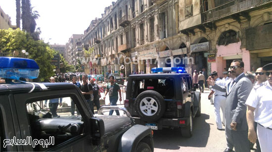 جانب من القوات المشاركة فى الحملات الأمنية بشوارع العاصمة -اليوم السابع -5 -2015