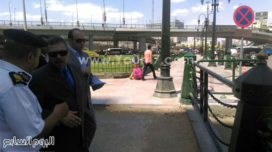 ويتابع الحملات الأمنية لإزالة الإشغالات فى ميدان رمسيس -اليوم السابع -5 -2015