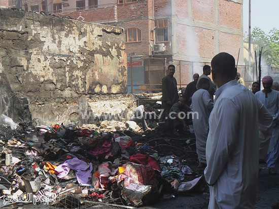  جانب من آثار الحريق -اليوم السابع -5 -2015