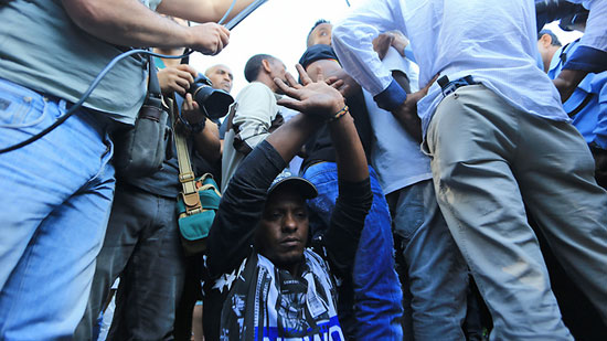 	المظاهرة احتجاجا على عنف الشرطة الإسرائيلية ضد السود -اليوم السابع -5 -2015