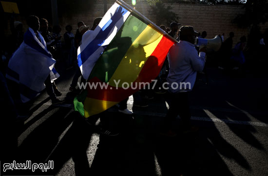 	الاثيوبيين اليهود يرفعون علم اثيوبيا  -اليوم السابع -5 -2015