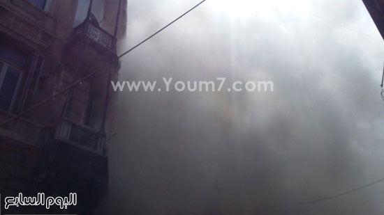 شارع النبى دانيال أثناء إطفاء الحريق -اليوم السابع -5 -2015