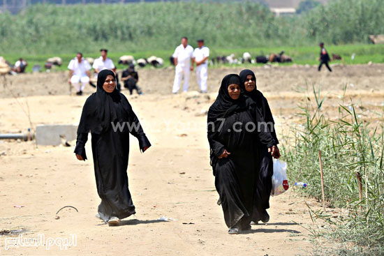 مجموعة من السيدات يسكنون بالقرب من نهر النيل بحلوان  -اليوم السابع -5 -2015