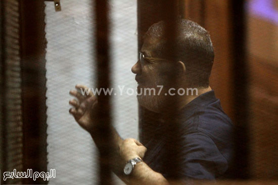 	محمد مرسى أثناء جلسات المحاكمة -اليوم السابع -5 -2015