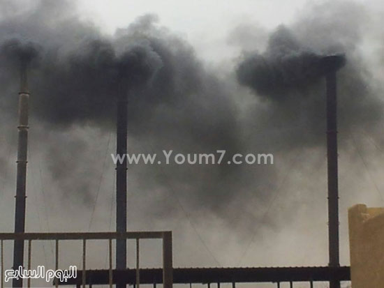 أدخنة المحرقة تتصاعد فى السماء وتلوث البيئة -اليوم السابع -5 -2015
