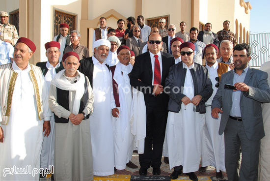 	صورة تذكارية للوفدين المصرى والليبى -اليوم السابع -5 -2015