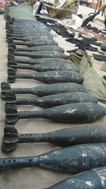  ضبط قاذف هاون و6 أنواع أخرى من الصواريخ  -اليوم السابع -5 -2015