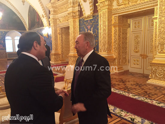 لقاء الرئيس مع رئيس جمهورية كازاخستان نور سلطان نزار باييف -اليوم السابع -5 -2015