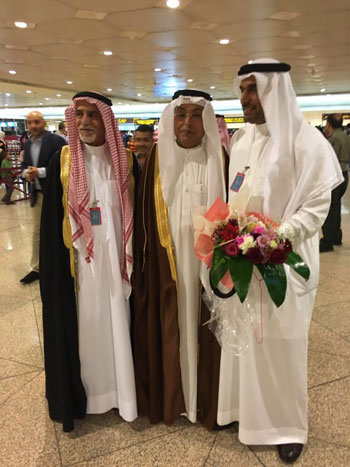 استقبال رجل الأعمال السعودى بمطار فهد (1)