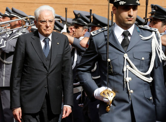  الرئيس الإيطالى يصل لبنان ويتفقد قوات بلاده العاملة فى اليونيفيل (3)