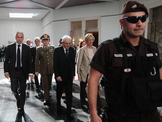  الرئيس الإيطالى يصل لبنان ويتفقد قوات بلاده العاملة فى اليونيفيل (4)