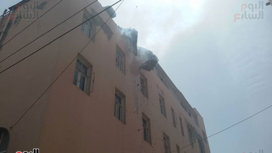 مدير أمن الغربية يتفقد اثار حريق مستشفى المبرة  (1)
