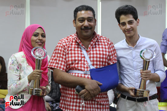 احتفالية اليوم السابع بفوز الزميلين هدى زكريا ومحمد المندراوى بجائزة الصحافة العربية  (51)