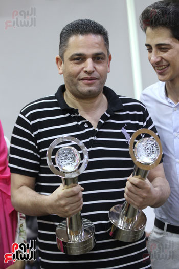 احتفالية اليوم السابع بفوز الزميلين هدى زكريا ومحمد المندراوى بجائزة الصحافة العربية  (52)