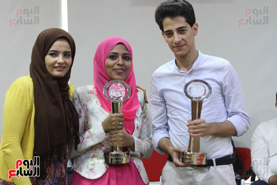 احتفالية اليوم السابع بفوز الزميلين هدى زكريا ومحمد المندراوى بجائزة الصحافة العربية  (53)