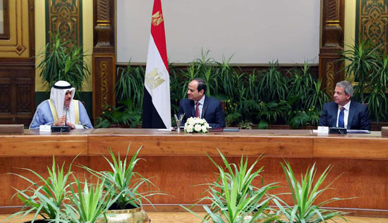 الرئيس السيسي خلال لقاء وزراء الرياضة العرب  (1)