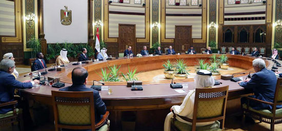 الرئيس السيسي خلال لقاء وزراء الرياضة العرب  (4)