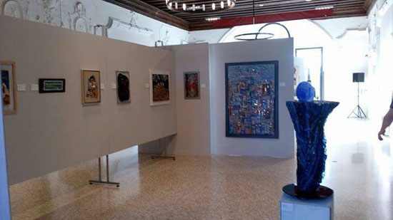 عميدة فنون جميلة الزمالك تشارك فى ختام معرض الموزاييك بإيطاليا (5)