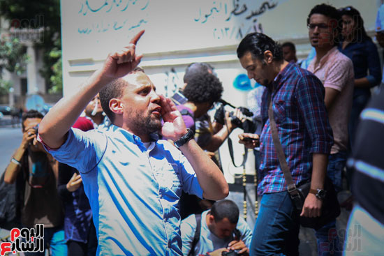 وقفة الصحفيين امام نقابتهم ضد وزير الداخلية  (10)
