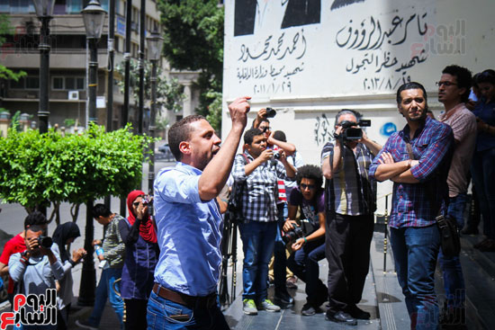 وقفة الصحفيين امام نقابتهم ضد وزير الداخلية  (12)