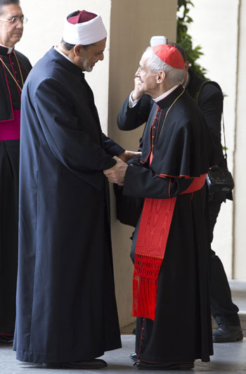 البابا فرنسيس والإمام الأكبر أحمد الطيب  (3)