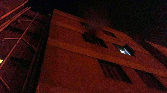 حريق فى سكن أطباء مستشفى جامعة طنطا (1)