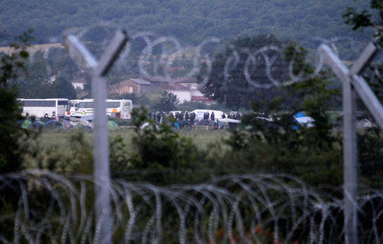 الشرطة اليونانية تُخلى مخيم للاجئين فى أيدومينى  (10)