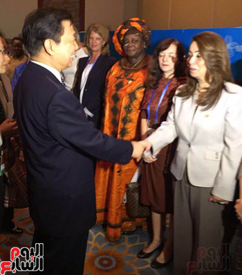 غادة والى بمؤتمر الاتحاد العام للمرأة الصينية (4)