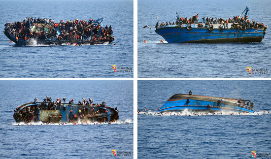 البحرية الليبية تنقذ 500 مهاجر غير شرعى قرب سواحل صبراتة  (6)