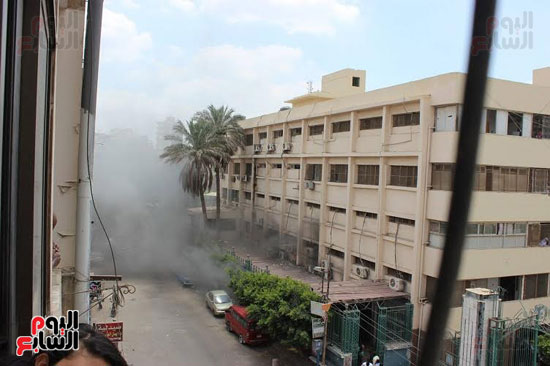 حريق مستشفى الزقازيق الجامعى (1)