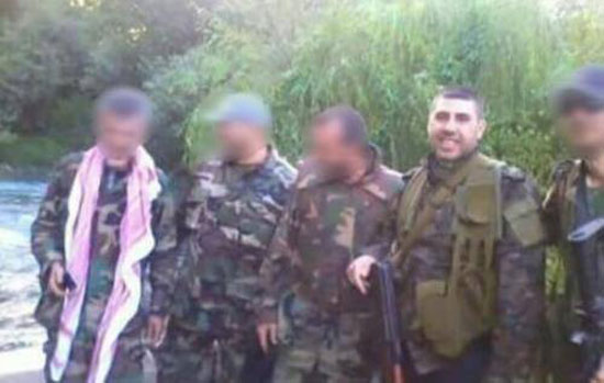 زوج ابنه حسن نصر الأمين العام لحزب الله اللبنانى وعدد من المقاتلين التابعين لقوات النظام السورى داخل الأراضى السورية (1)