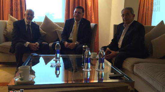 عمرو موسى يلتقى رئيس حكومة الوفاقى الليبى لمناقشة الأوضاع الإقليمية (1)