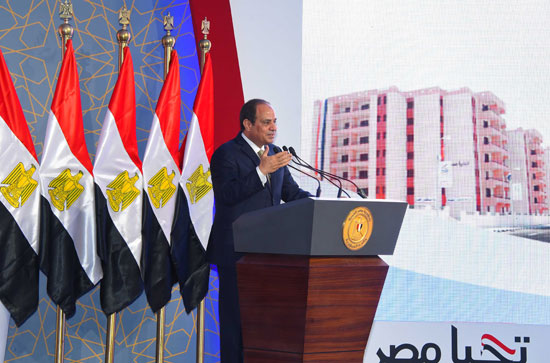 الرئيس السيسى يفتتح مشروع الأسمرات بالمقطم  (2)