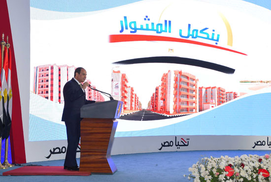 الرئيس السيسى يفتتح مشروع الأسمرات بالمقطم  (3)